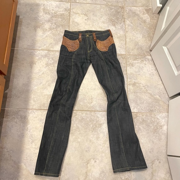 lastchance!ClosenextWK! Japanese brand Obelisk y2k archival dark wash jeans - Picture 2 of 5